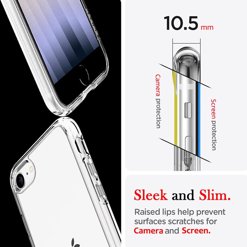 Cedo iPhone 7/8 / SE/SE 2 Clear Case | Soft Flexible Slim-Fit | Full Body 360 Protection Shock Proof TPU Back Cover (Transparent) - Image 4