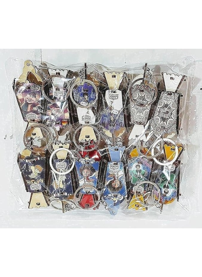 Generic - Wooden Ramadan Lantern Keychain 7cm multicolor - 1 piece - Image 1
