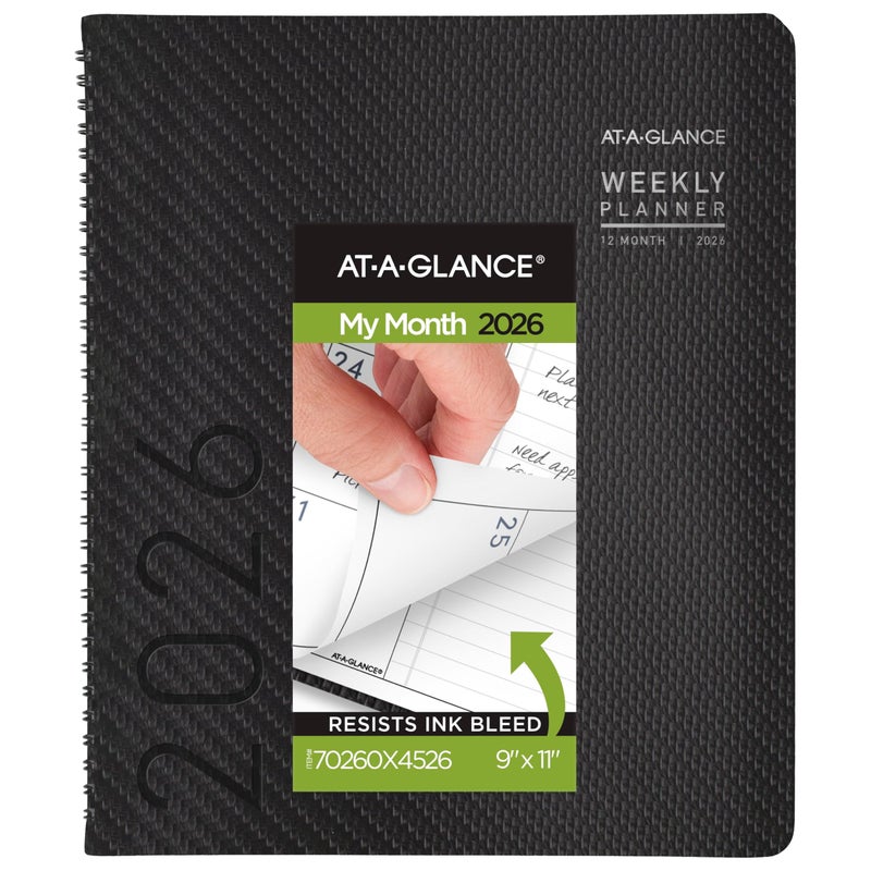 AT-A-GLANCE ATAGLANCE 2026 Planner Monthly 9 x 11 Large Contemporary Charcoal 70260X4526 - Image 2