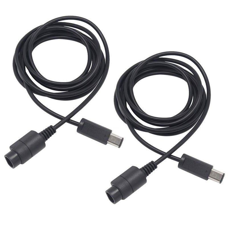 Coolayoung Pack of 2 Controller Extension Cable, 6tf/1.8m Extender Cord for Nintendo Wii Gamecube GCN - Image 1