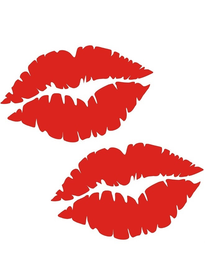 ملصق لاصق شفاه كوشي ستور 2X للسيدات الفتيات الحلوات العاكسة (3"x1.9"، أحمر) - Image 1
