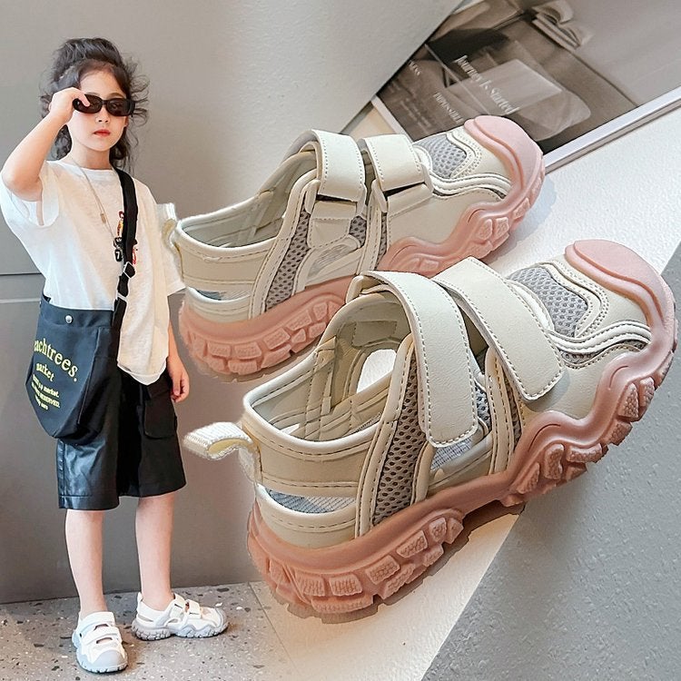 Girls' Sandals Baotou Children'S Shoes Baby Shoes Soft Sole Children'S Mesh Sneaker Boy'S Mesh Shoes - Image 2