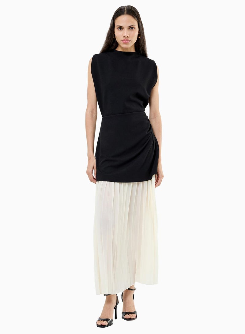 French Connection Zion Pleated Skirt Dress - Image 1