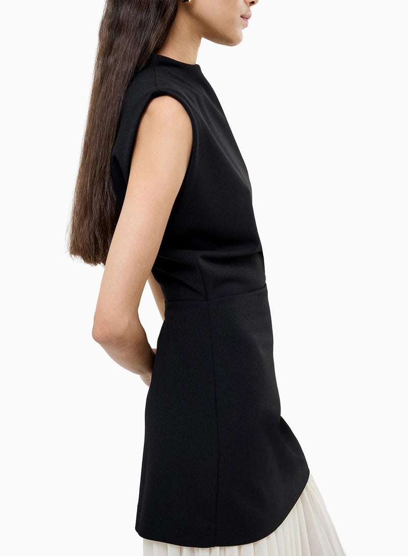 French Connection Zion Pleated Skirt Dress - Image 3