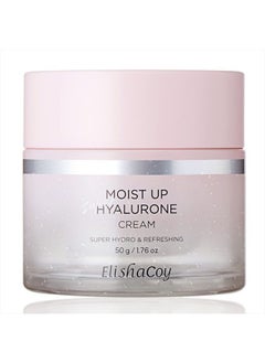 elishacoy Moist Up Super Hyalurone Cream 1.69 oz. (50g) - Oil Free Cream for Cooling Hydration, Fermented Lotus Flower Extracts and Hyaluronic Acid Contained Moisturizing Facial Cream  - Image 1