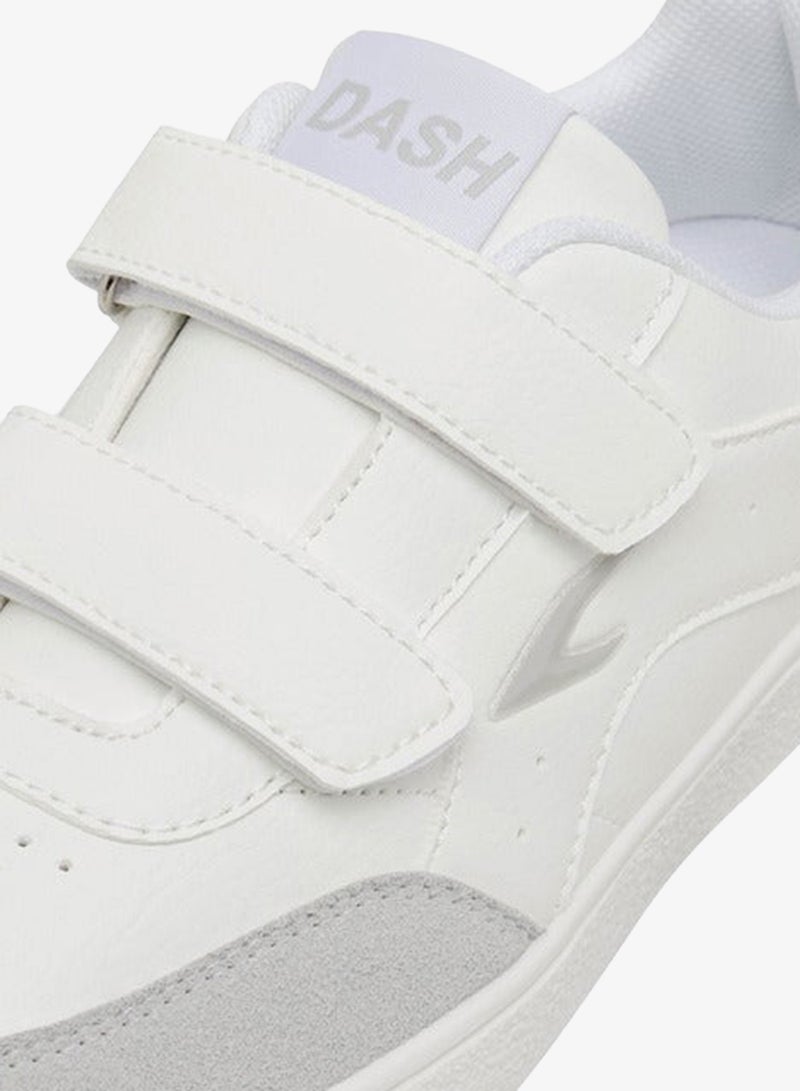Dash Boys Logo Detail Sneakers with Hook and Loop Closure - Image 4
