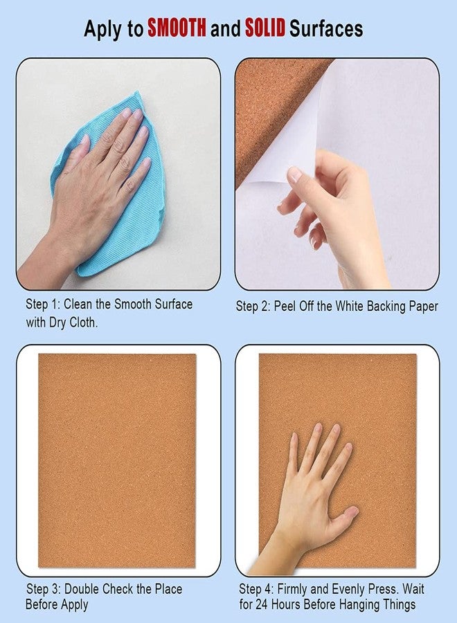 YCCYYCCY 3mm Self-Adhesive Cork Board Roll, 1/8" Thick Cork Boards for Walls, 40 x 120cm/ 47"x16" Cork Board Roll for Office, Home, School(3mm, 40x120cm) - Image 5