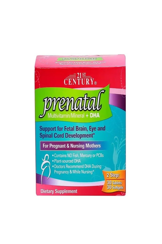 21st Century Prenatal Multivitamin + DHA 30 Tablets And 30 Softgels - Image 1