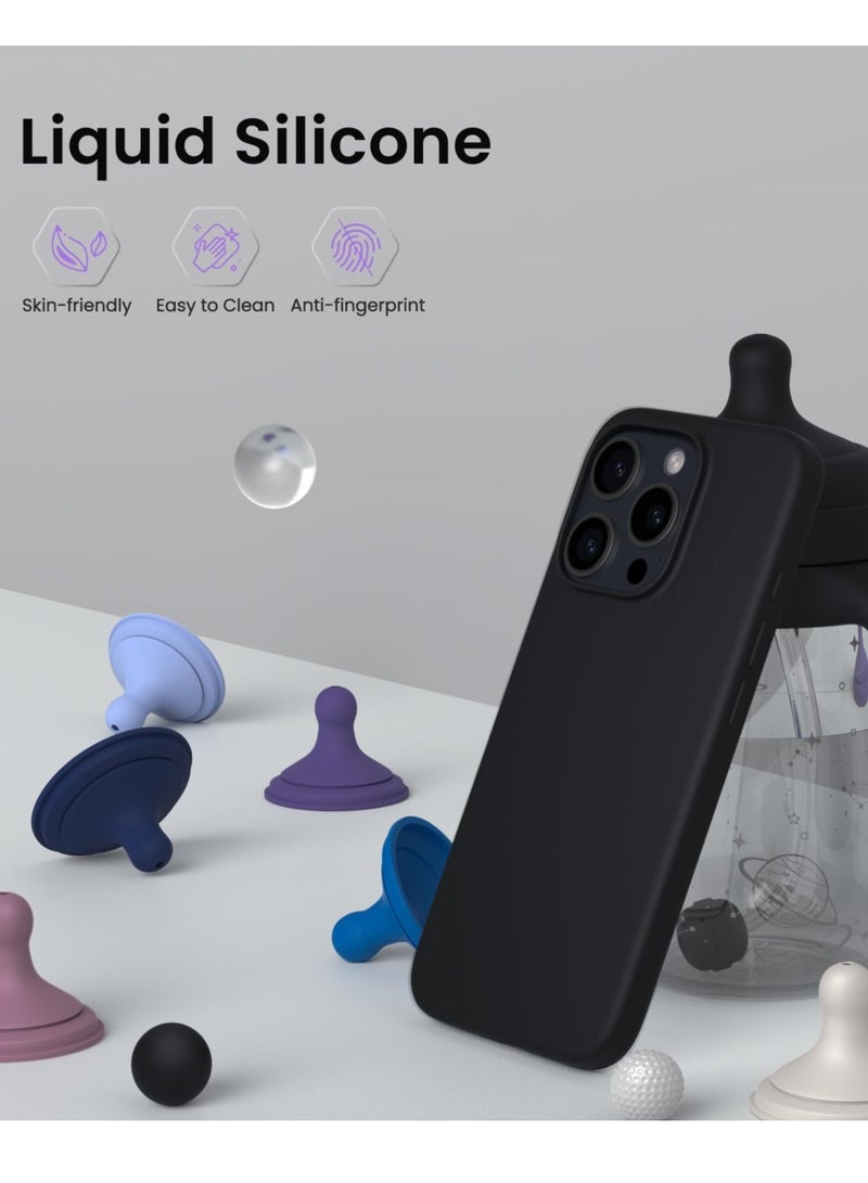 حومة جراب iPhone 16 Pro Max من السيليكون السائل الناعم لهاتف iPhone 16 Pro Max غطاء مضاد للخدش ومقاوم للصدمات من مادة TPU لهاتف Apple iPhone 16 Pro Max 6.9 بوصة - Image 3