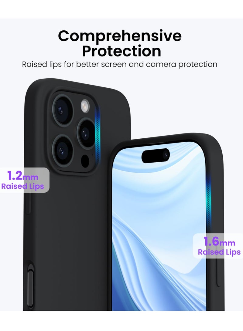 حومة جراب iPhone 16 Pro Max من السيليكون السائل الناعم لهاتف iPhone 16 Pro Max غطاء مضاد للخدش ومقاوم للصدمات من مادة TPU لهاتف Apple iPhone 16 Pro Max 6.9 بوصة - Image 4