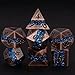 Maywin Metal DND Dice Set 7PCS Polyhedral Metal Dice with Galaxy Glitter Inlay Heavy RPG Dice Set for Dungeons and Dragons Pathfinder Tabletop Games - Image 2