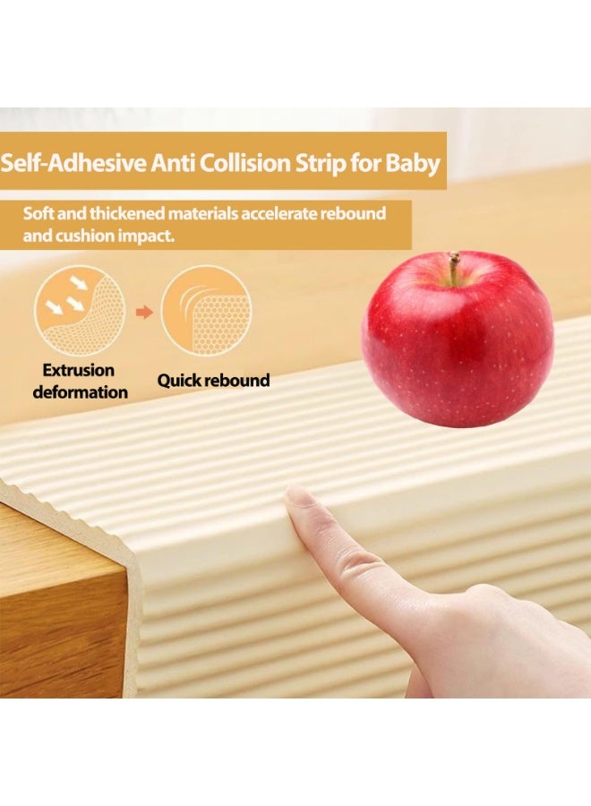 وانغبانغزي شريط حماية الحواف من الفوم بعرض إضافي 200 سم × 8 سم، شريط ضد الصدمات ذاتي اللصق للأطفال، واقيات زوايا مقاومة للماء، حماية زوايا الأثاث للطاولة/الكرسي/السرير (بني) - Image 5