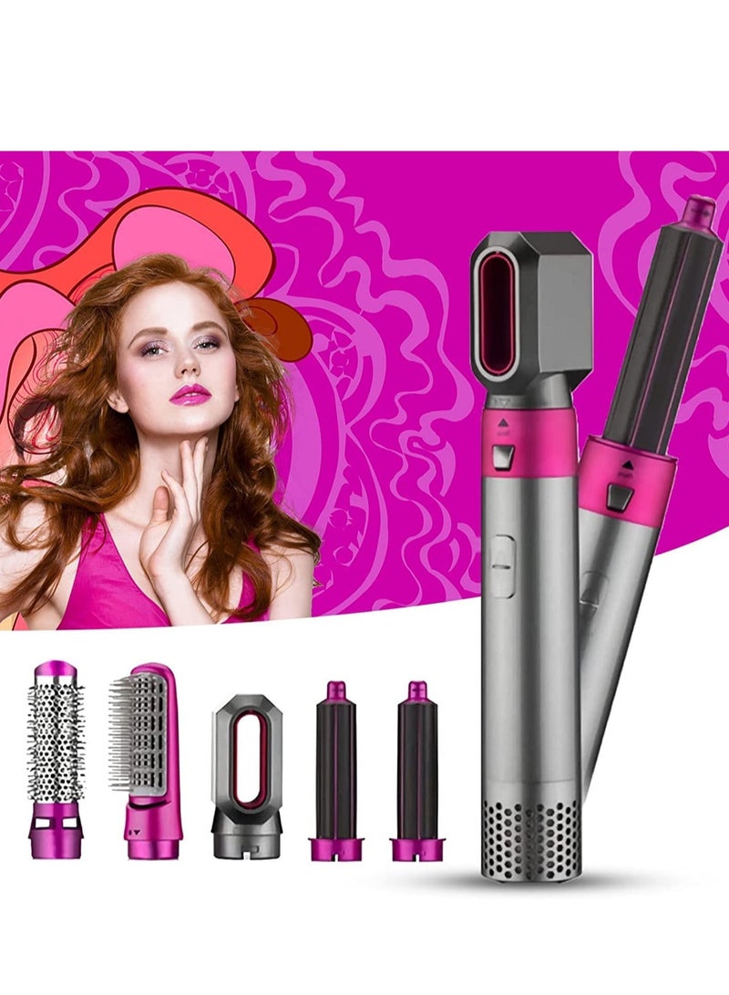 5 in1 Hot Air Brush, One-Step Hair Styling Tools Electric Hair Hot Brush, Muti-Styler for Straightener, Curling Drying - Image 1