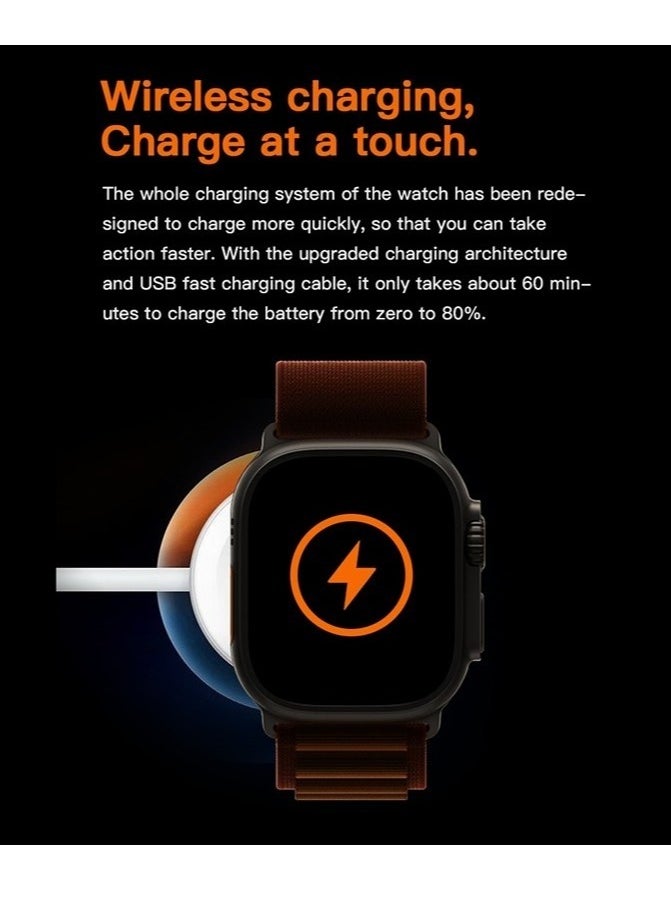 AROAQ - T10 Ultra Smartwatch 2.09'' HD Display, Bluetooth Call, Game Mode, IP67 Waterproof, Heart Rate & Sleep Monitoring - Image 1