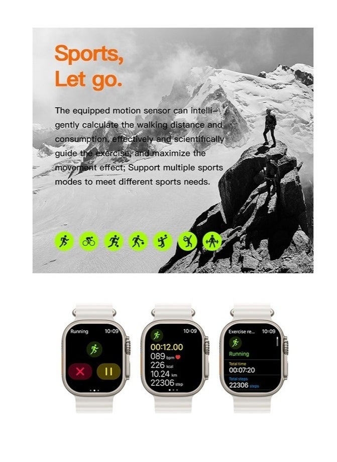 AROAQ - T10 Ultra Smartwatch 2.09'' HD Display, Bluetooth Call, Game Mode, IP67 Waterproof, Heart Rate & Sleep Monitoring - Image 1