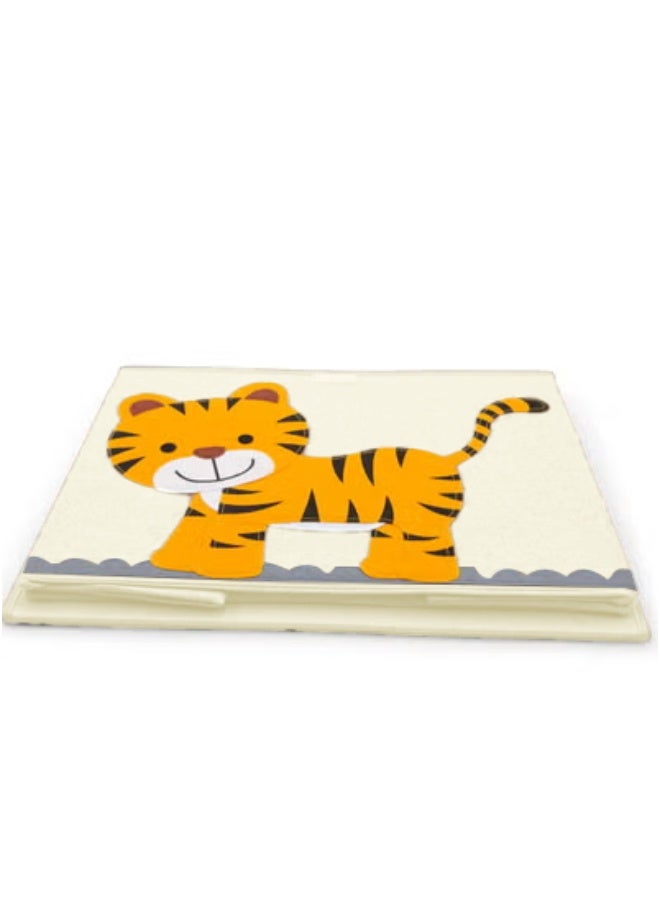 XiuWoo Toy Chest, Canvas Soft Fabric Children Toy Storage Bin Basket, With Flip Top Lid, Sturdy and Lightweight, Foldable and Detachable, Great for storing toys, books, games, clothing, baby products & more - Image 4