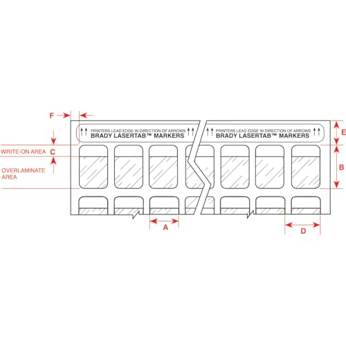 Brady Self-Laminating Laser Printable Polyester Labels (LAT-19-361-1) - Matte Finish, White/Translucent Labels - 1" Width, 3.167" Height (Pack of 1000) - Image 3