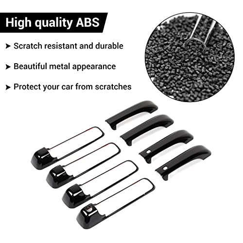 Hoolcar Exterior Door Handle Covers Outside Doorknob Cover for 2010-2017 Dodge Ram, Black - Image 4