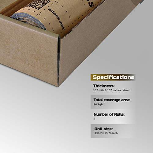 Siless Liner 157 mil (4 mm) 36 sqft Aluminum Foil Finish Car Sound Deadening & Heat Insulation Closed Cell Foam - PE Foam Sound Deadener - Image 3