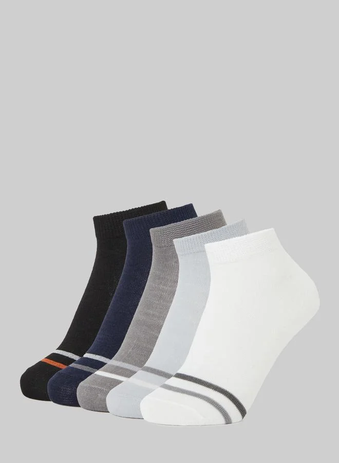 Pack of 5- Striped Detail Ankle Socks