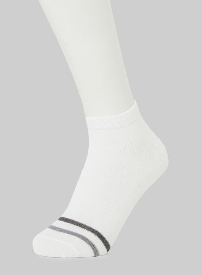 Styli Pack of 5- Striped Detail Ankle Socks - Image 4