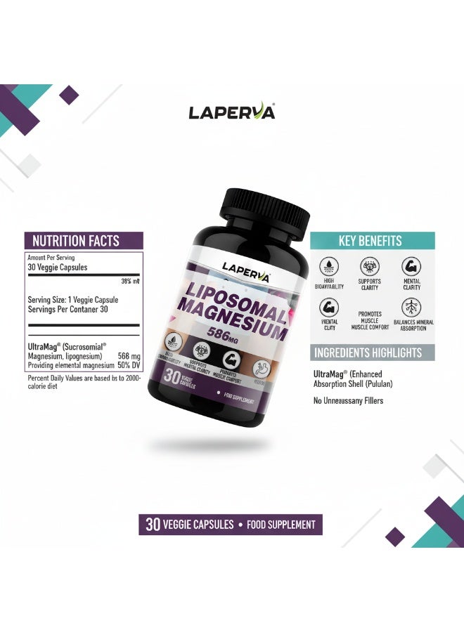 Laperva Liposomal Magnesium, 30 Veggie Capsules, Balances Mineral Absorption - Image 3
