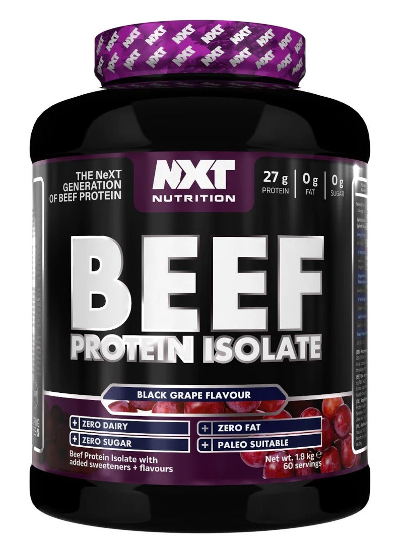 NXT Nutrition - Beef Protein Isolate Black Grape 1.8kg - Image 1