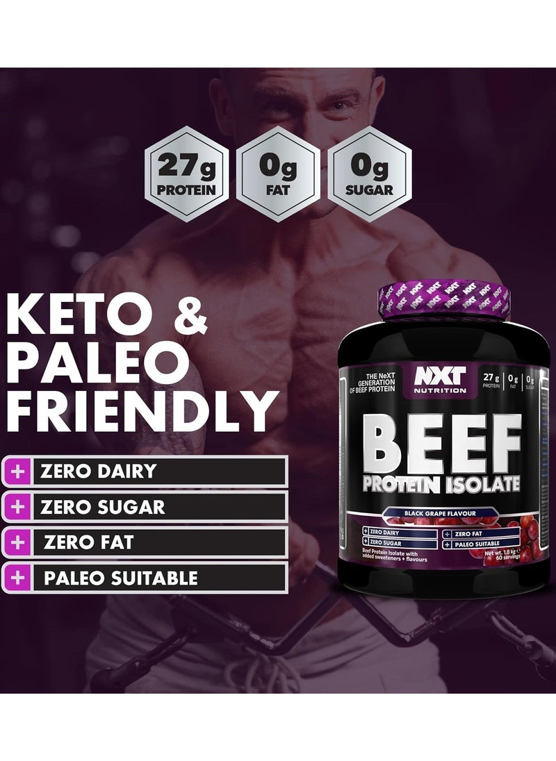 NXT Nutrition - Beef Protein Isolate Black Grape 1.8kg - Image 1
