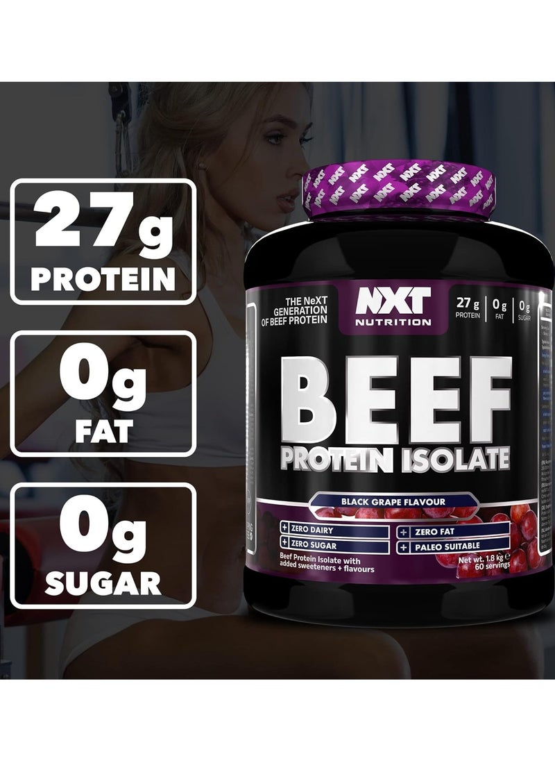 NXT Nutrition - Beef Protein Isolate Black Grape 1.8kg - Image 1