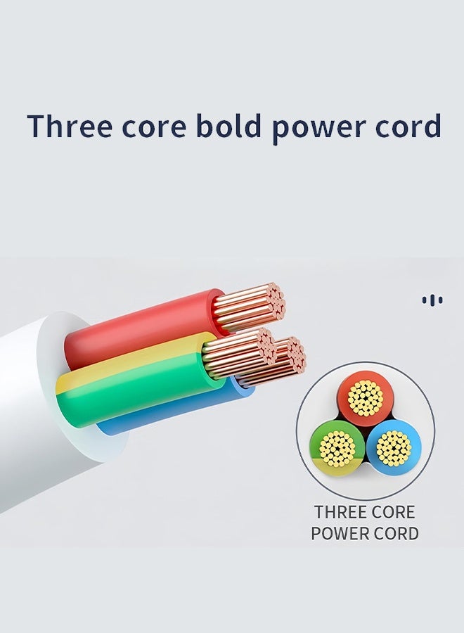 أهاكاك وصلة كهربائية عالمية بستة منافذ (3 منافذ USB ومنفذ Type-C واحد)، مقبس طاقة، سلك مقبس طاقة بستة منافذ، وصلة تمديد - Image 4