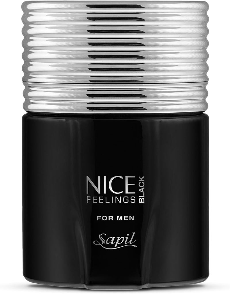 Sapil Nice Feelings Black Eau De Toilette 75ml for Men - Aromatic Fougere Fragrance - Image 1
