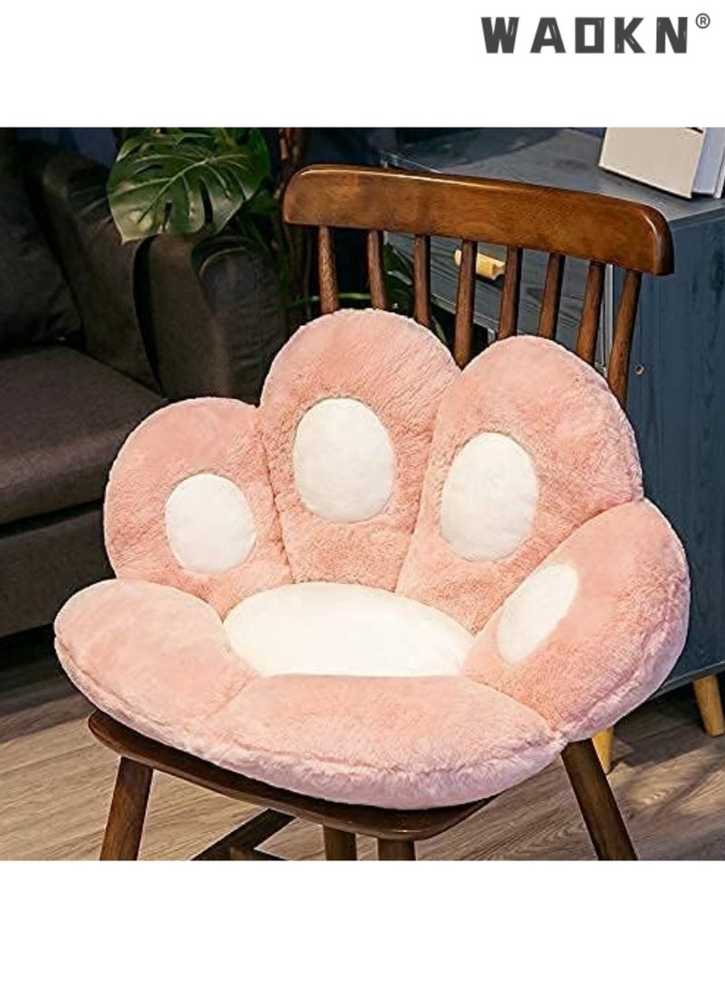 WAOKN Cat Paw Cushion- Kawaii Cozy Cute Seat Cushion, Cat Paw Shape Lazy Sofa Office Chair Cushion,Office Cozy Warm Seat Pillow,Plush Sofa Cushion Home Decoration (Pink,80x70cm) - Image 3