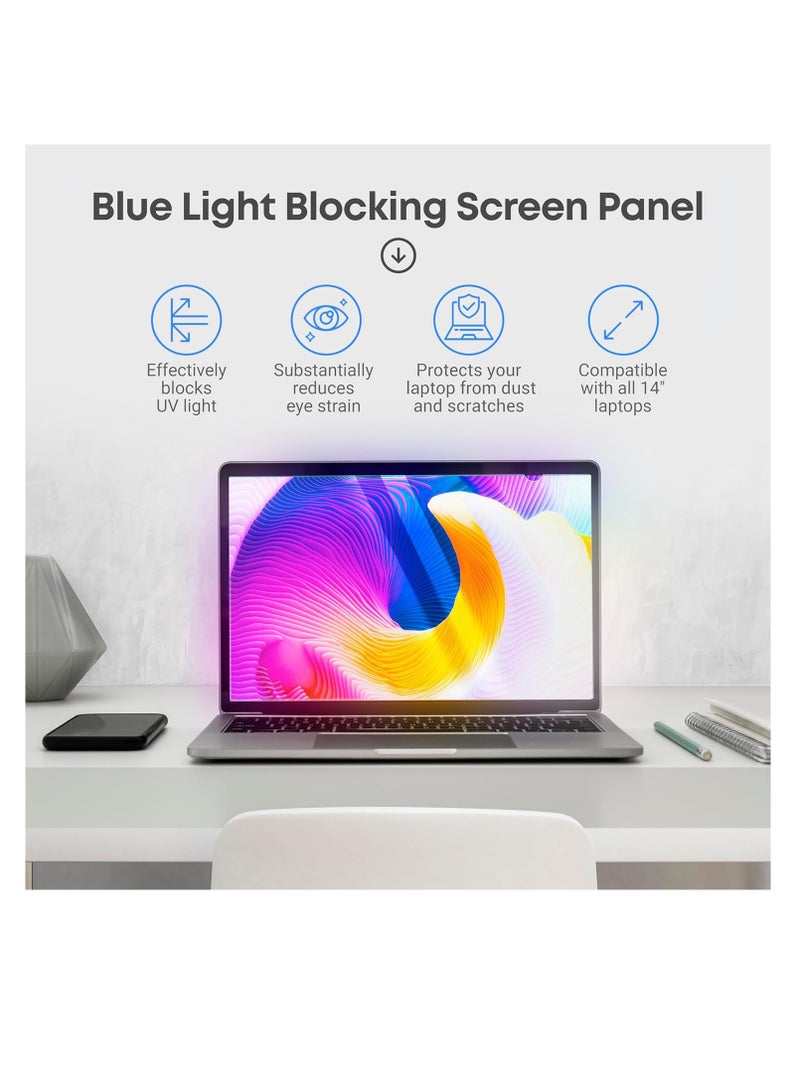 14 Inch Laptop Screen Protector Eye Protector Anti Blue Light Anti Glare Filter, Compatible with HP/Dell/Sony/Asus/Samsung/Lenovo/Acer/MSI/LG/Razer 14” (Aspect Ratio 16:9)  - Image 2