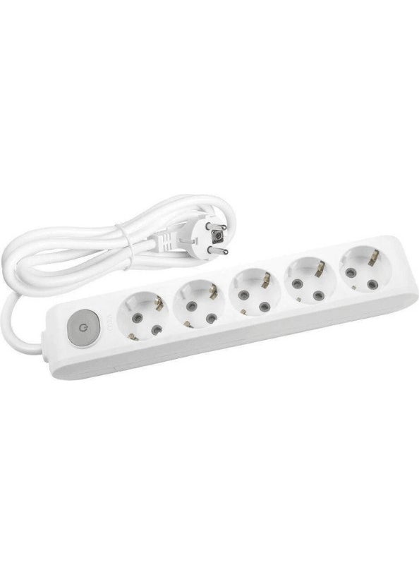 Avarson (5/Plus) Five-Plug Socket with Grounded Switch and Cable (3x1.5 Ttr) 35 (Thirty-Five) Meters  - Image 1