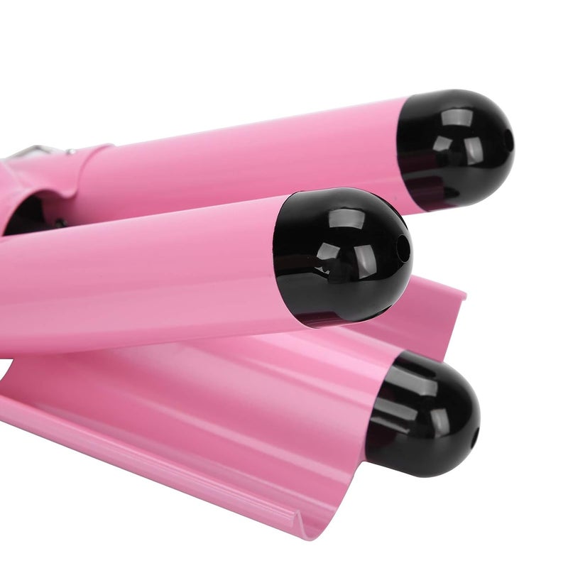 woobles Hair Curler, Wave Wand 32mm 3 Barrel Hair Curler Waver Curling Iron Wand Tourmaline Ceramic Hair Crimpers Adjustable Temperature Hair Styling Tools, Wave Wand 32mm for Long/Short-US 32mm - Image 5