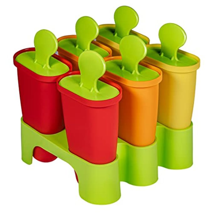 ARNO Popsicle Molds Set 6 Ice Cream Molds Ice Pop Molds Maker Reusable Popsicle Form for Kids BPA Free - Image 1