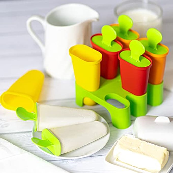 ARNO Popsicle Molds Set 6 Ice Cream Molds Ice Pop Molds Maker Reusable Popsicle Form for Kids BPA Free - Image 3