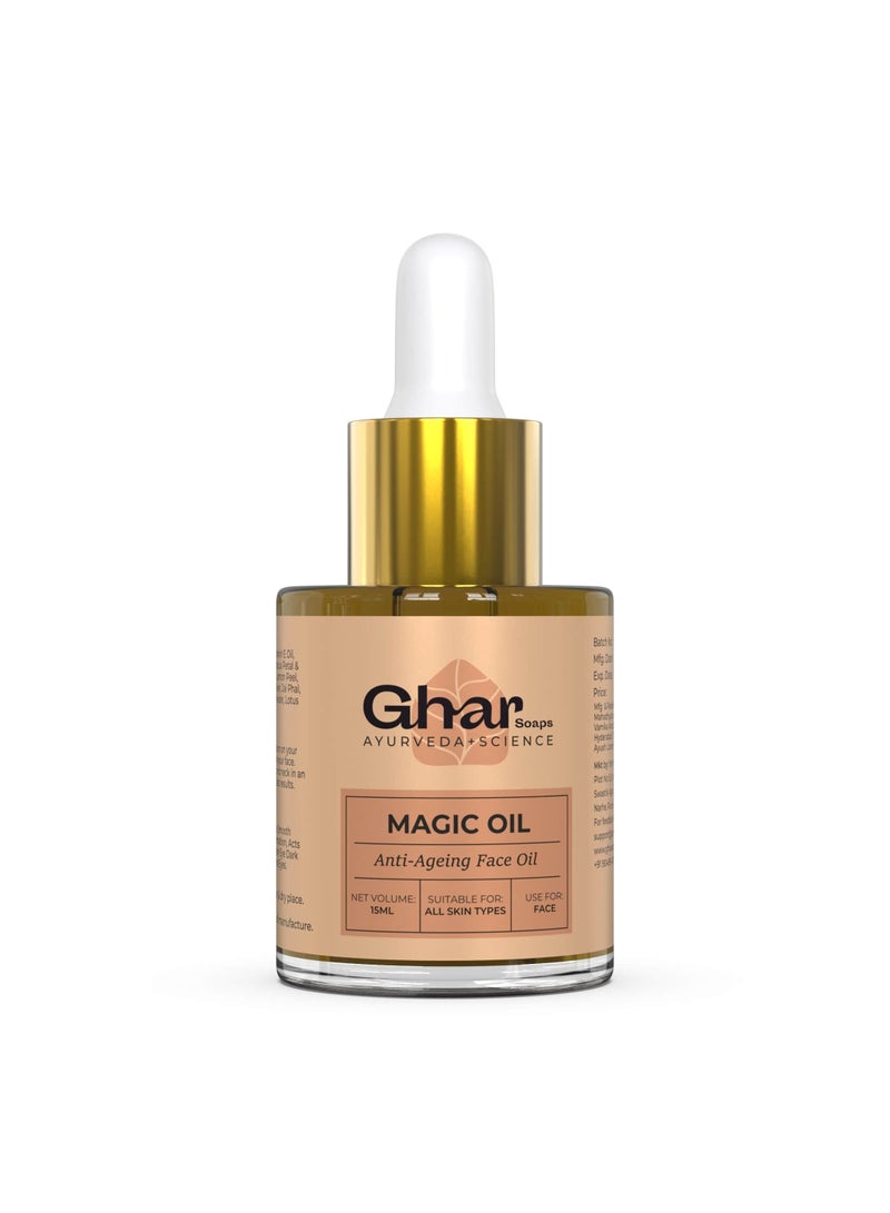 Ghar soaps Ghar Soap Magic Anti Ageing Ayurvedic Face Serum For Glowing Skin (15 ml) - Image 3