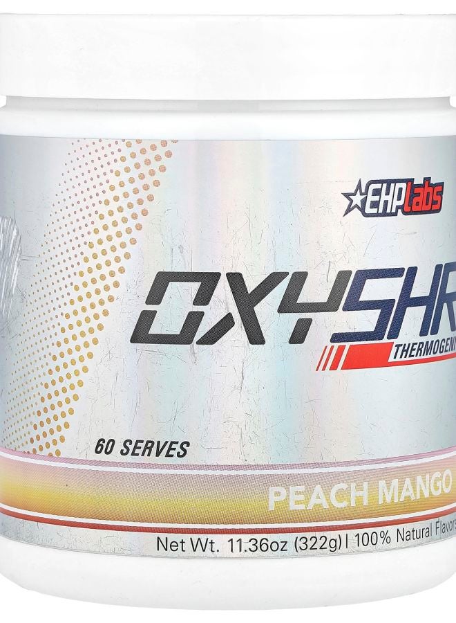 EHPLabs أوكسي شريد حارق الدهون الحراري بنكهة الخوخ والمانجو 11.36 أونصة (322 جرام) - Image 2