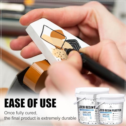 DecorRom Eco Resin Casting Powder - 100oz / 2800g Fast Cured Plaster Casting Powder for Beginners - 20~30 Minutes Demold, Easy Mixing Water Activated Eco-Friendly Casting Resin for DIY Crafts Making, Home Art - Image 3