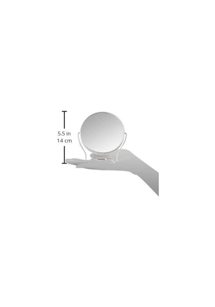 Goody Two-Sided Makeup Mirror with Stand - 1X and 3X Dual Sided Magnification - Lightweight & Portable Table Top Magnifying Vanity Mirror - Image 5