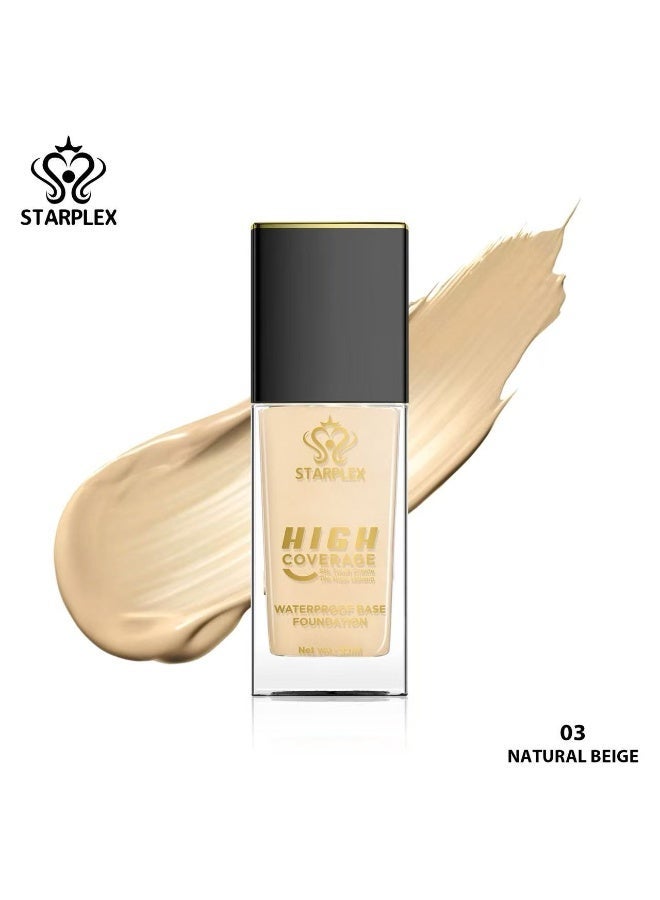 STARPLEX Liquid Foundation Full Coverage Matte Foundation 30ml NATURAL BEIGE, Waterproof Long Lasting Oil Control, Poreless Lightweight Breathable, Transfer Proof No Stick to Clothes Scarf - Image 5