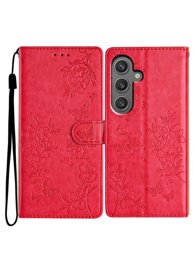 S-TOP Case For Samsung Galaxy A16 5G Butterflies and Flowers Leather Phone Case - Image 1