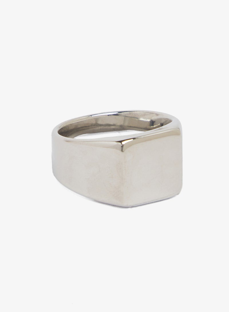Seventy Five Stainless Steel Square Signet Rings - Image 1
