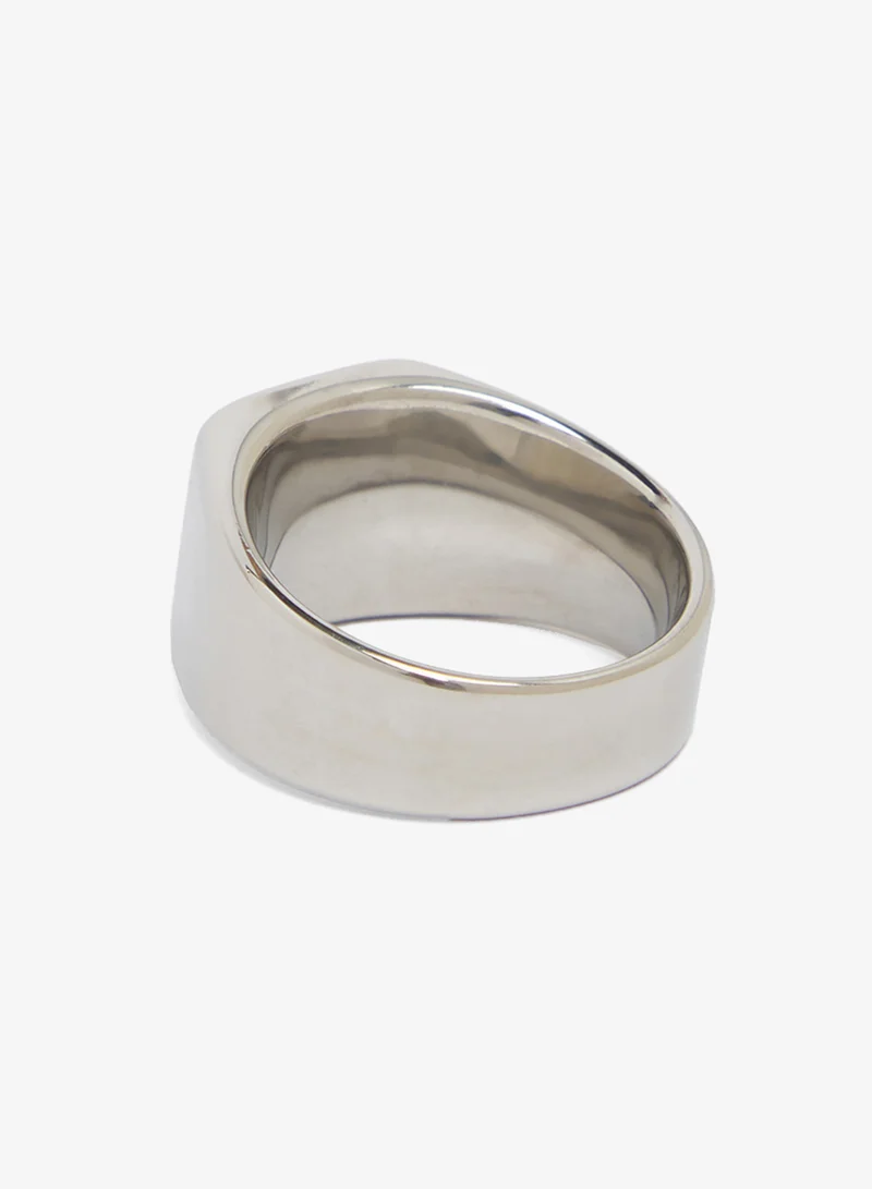 Seventy Five Stainless Steel Square Signet Rings