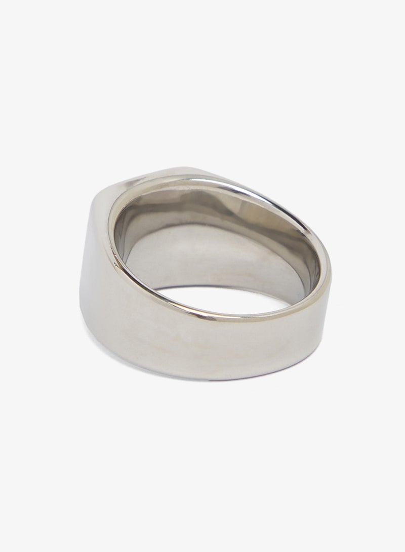 Seventy Five Stainless Steel Square Signet Rings - Image 2