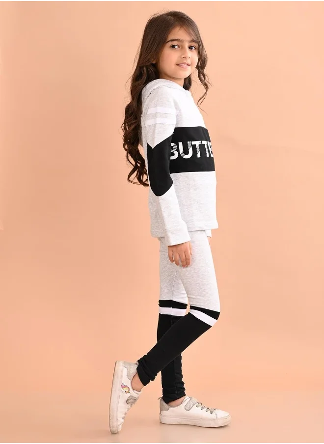 ليلك Girls Sweatshirt with Jogger Set