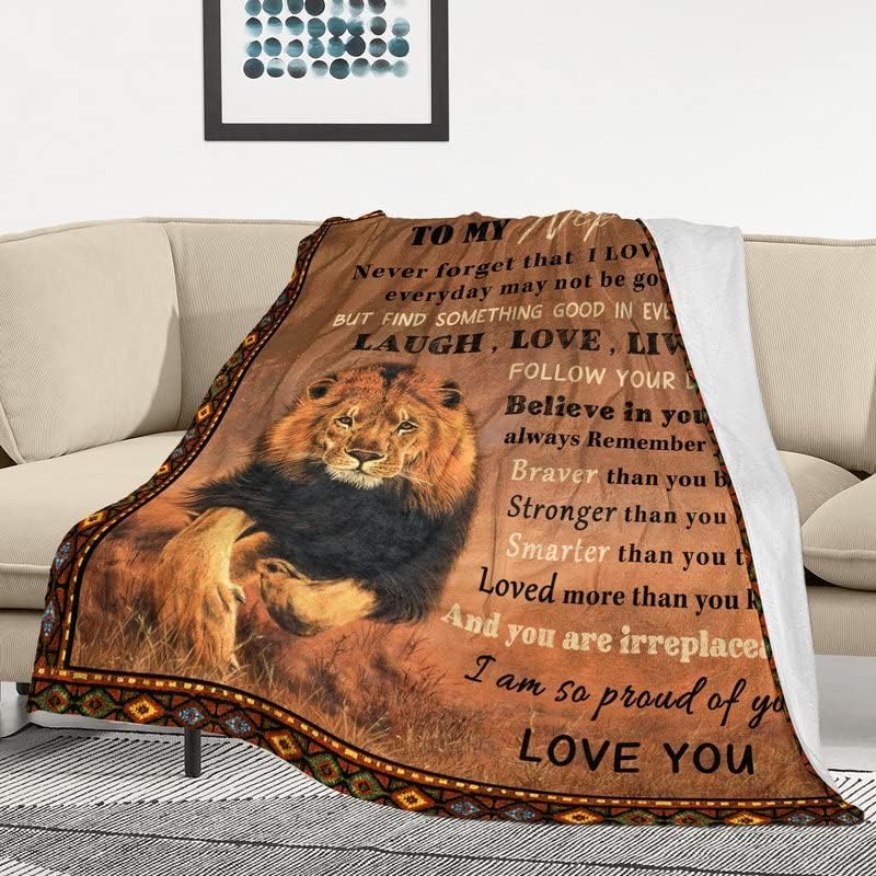 Nahjiiem Nephew Blanket  Nephew Gifts from Auntie  Gifts for Nephew  Valentine's Day Gifts for Nephew 50""?60"" - Image 4