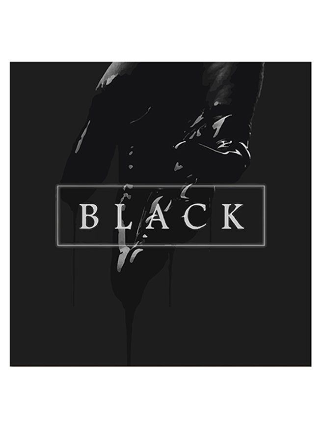 RYN Black Printed Wall Art Black/White 30x30cm - Image 1