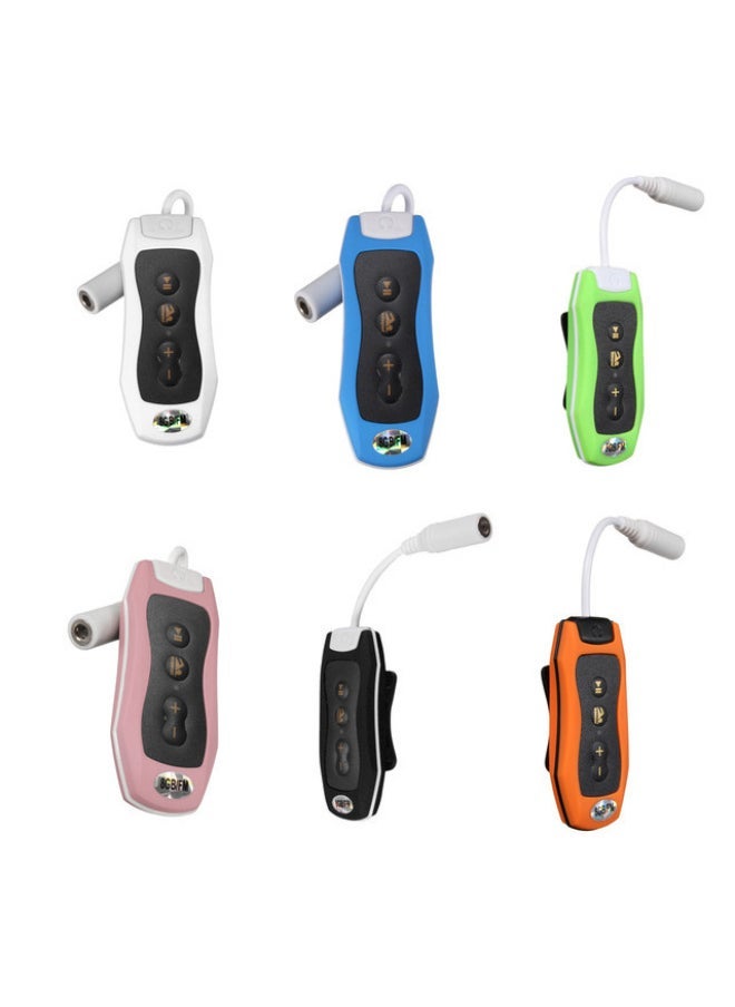 Cross Border Sports Waterproof Mp3 Bluetooth Mini Headset Mp3 Player Running Swimming No Screen Creative Mp3 FM-Body Color:White-Memory Capacity:8GB